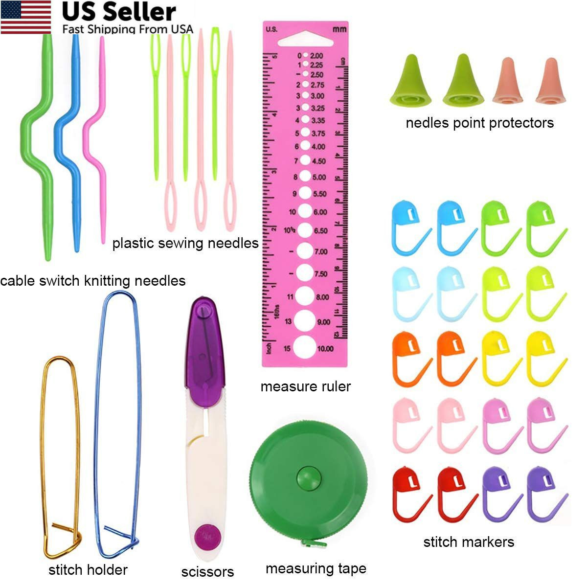 KOKNIT Crochet Hooks Set with Storage Case – 9 Soft 2Mm To 6Mm, Vector Flower