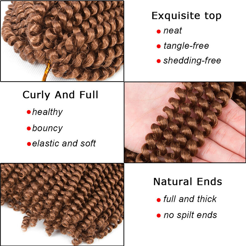 Spring Twist Braiding Hair Extensions Ombre Passion Twist Crochet Loop 30Strands
