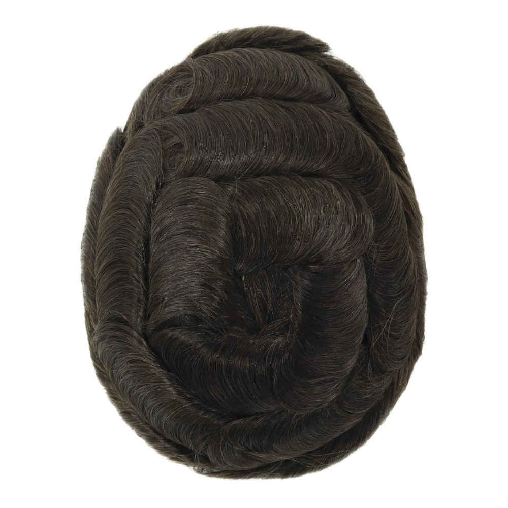 Men Toupee Hairpiece French Lace Hair System Replacement Men Poly Skin Wig 6×9
