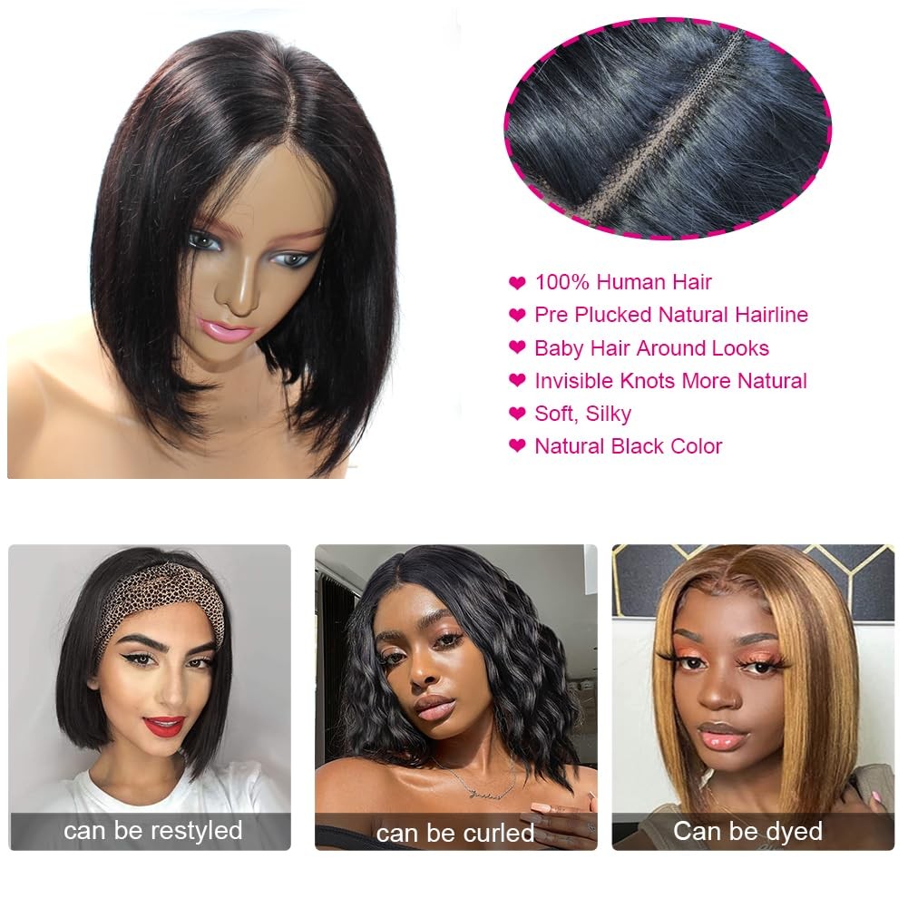 Apeasex 12 Inch Bob Wig Human Hair 5X5 Hd Lace Closure Wigs For Black Women