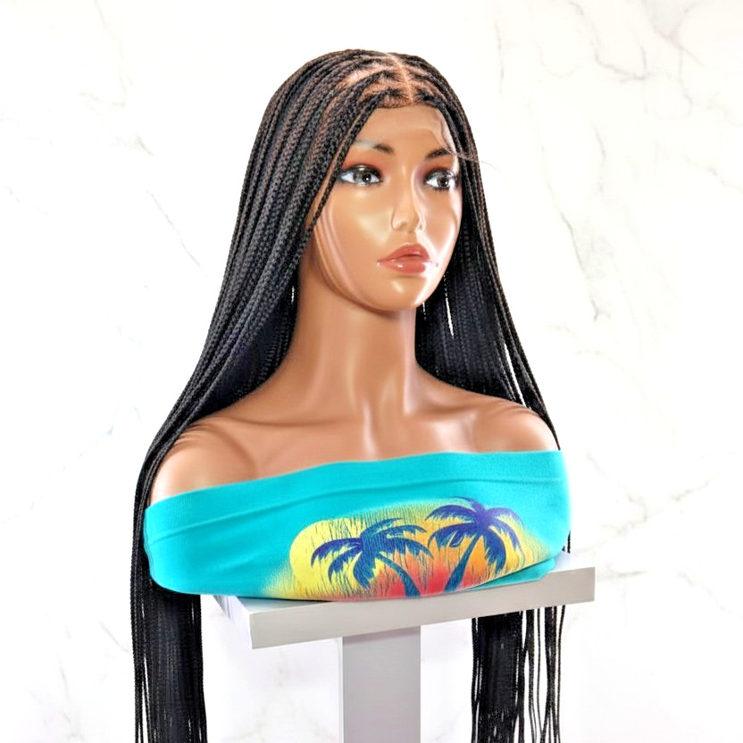 Braided Wig. Knotless Braids. 360 Full Lace cap with Baby Hair. 40 inches
