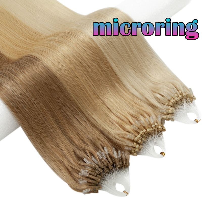 150g Real Thick Micro Ring Human Hair Extensions Loop Microlink Beads Tip 0.5/1g
