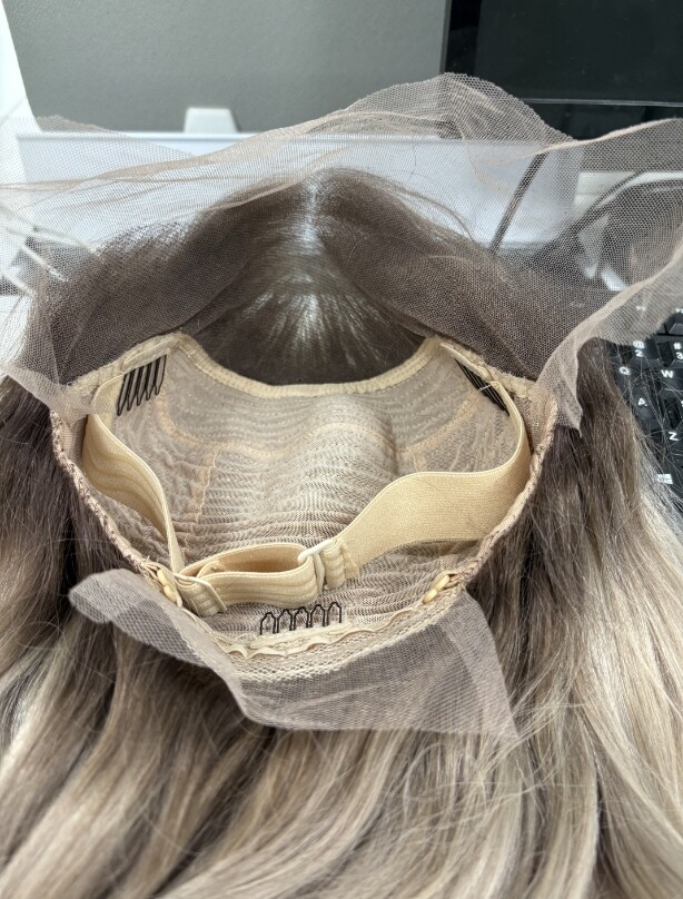 16Inch Blonde Ombre 100% Remy Human Hair 13×4 Lace Front Wig