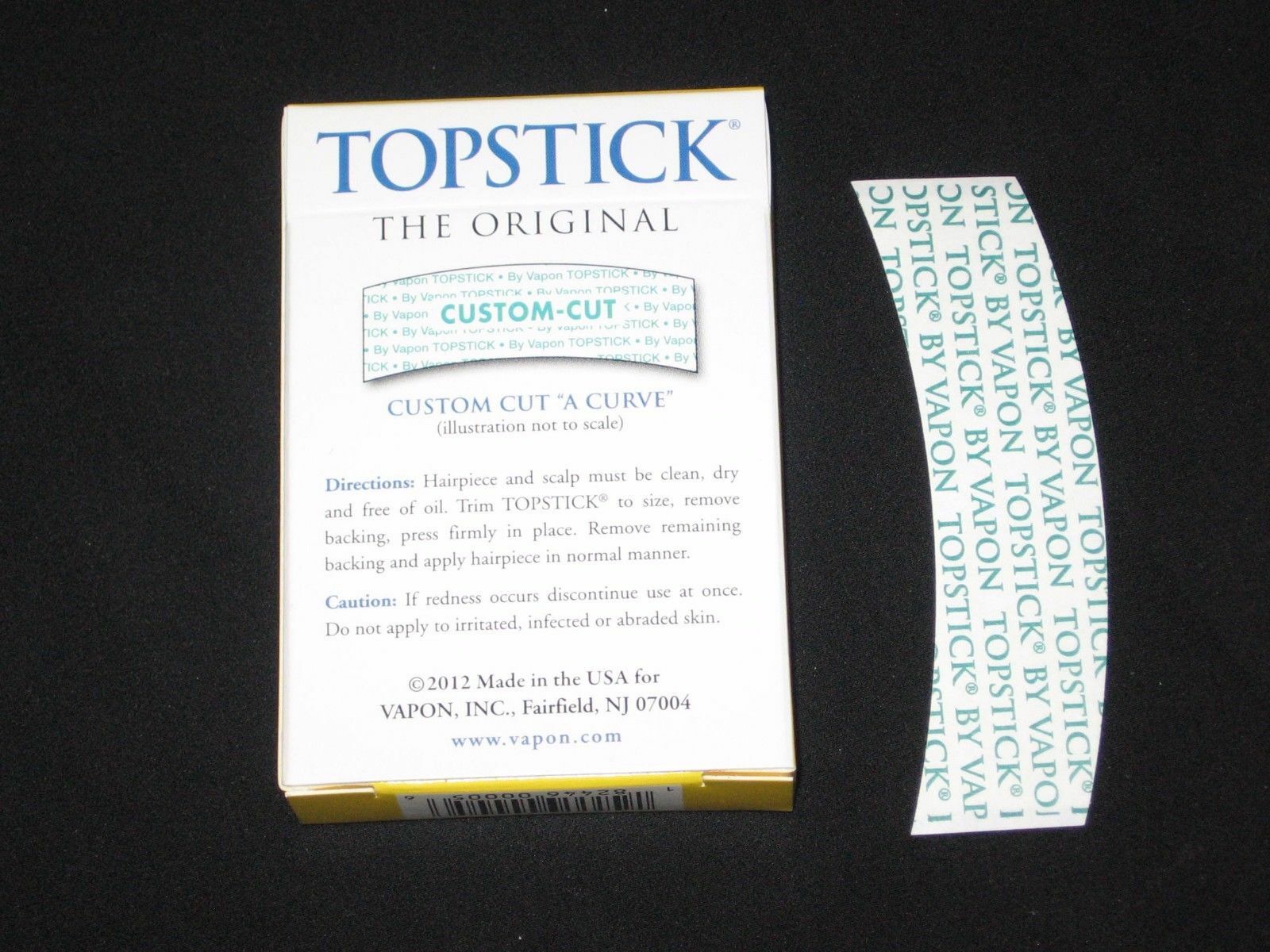 Vapon Topstick® Clear Tape Mens Grooming 1/2″ Topstick/“A” Curve/1″X 3″ 50 Pcs.
