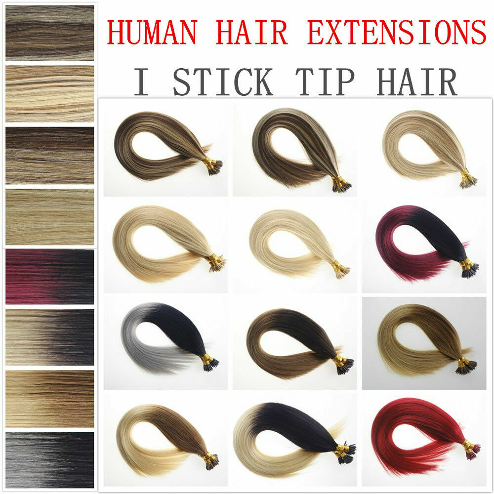 Pre-Bonded Keratin I Tip Hair Extensions Real Brazilian Remy Human Hair Thick 1g