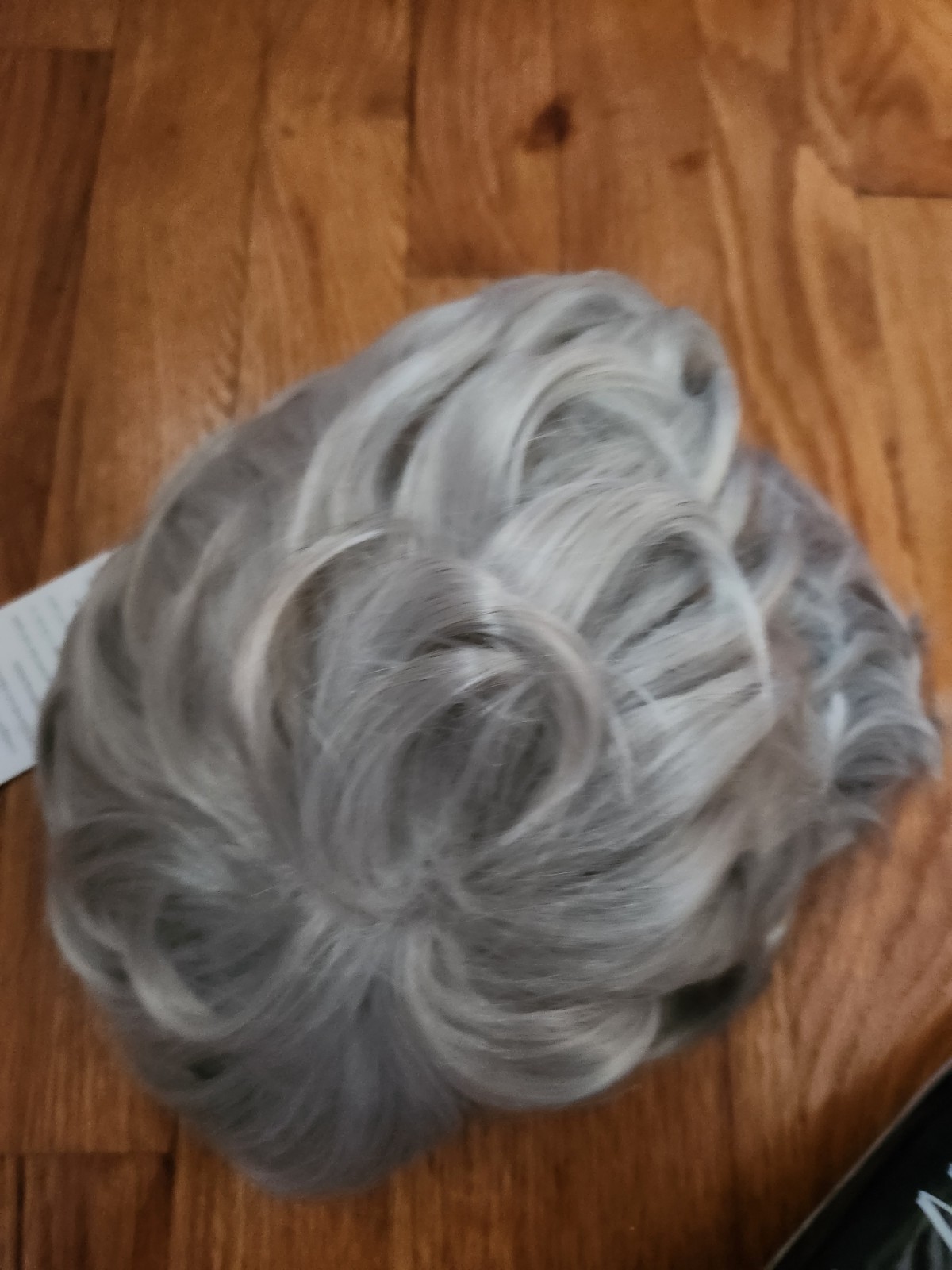 GNIMEGIL Short Gray Wig For Old Lady Silver Gray Curly Hair –