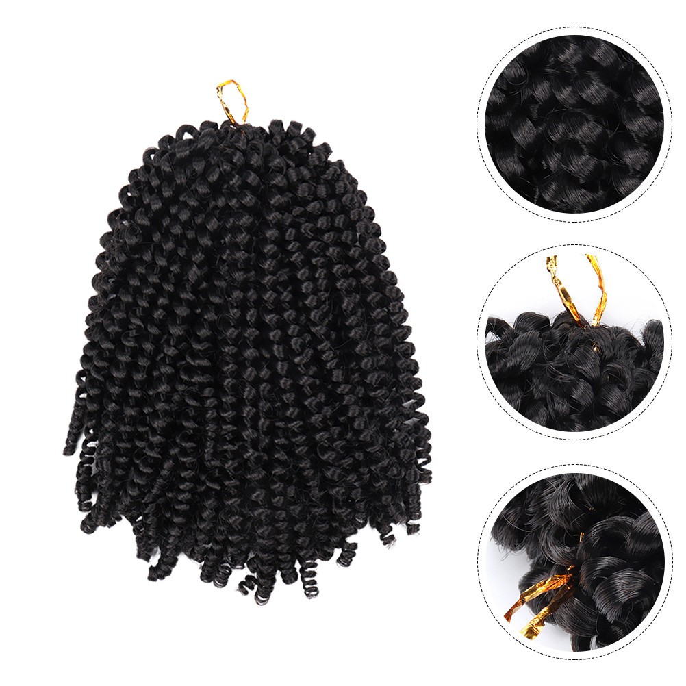 1Pcs Reusable Black Curly Hair Wig Fashionable Women Hairpiece Decorative