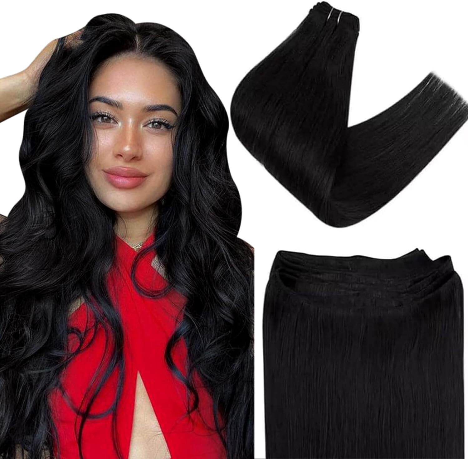 Sew in Weft Hair Extensions Double Weft Hair Extensions Real Human Hair Premium
