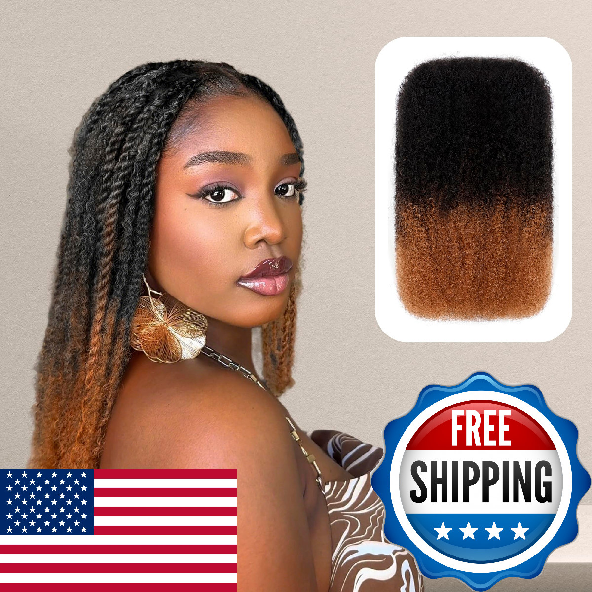 Mibeke Afro Kinky Bulk Human Hair 4C Afro Kinky-Curly Bulk Human Hair For Twist
