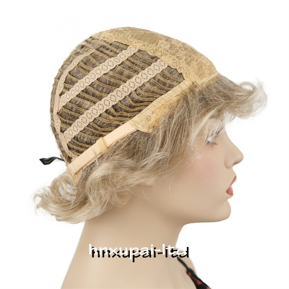 10 Inch Short Women Curly Wavy Bob Wig Fluffy Dark Blonde Hair Cosplay Casual US