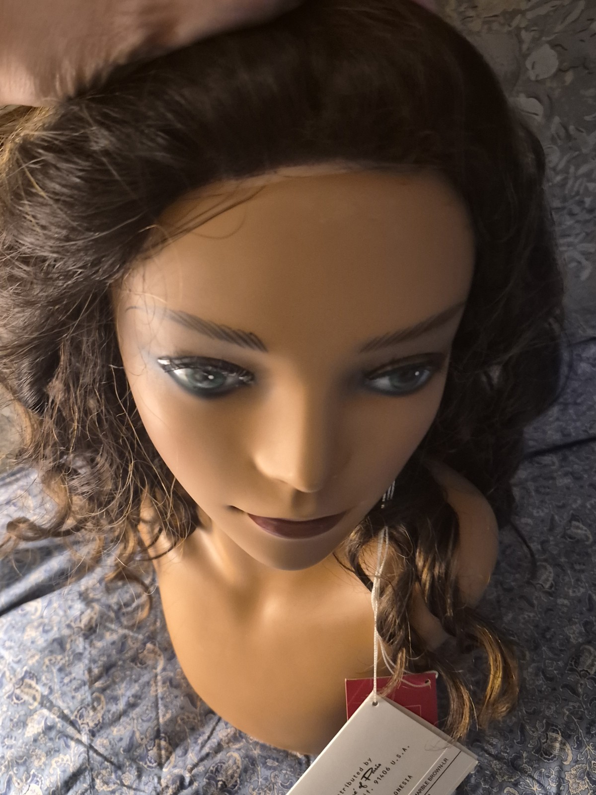 Rene of Paris Hudson 2385 Marble Brown-LR Curly Synthetic Wig Classic Cap New