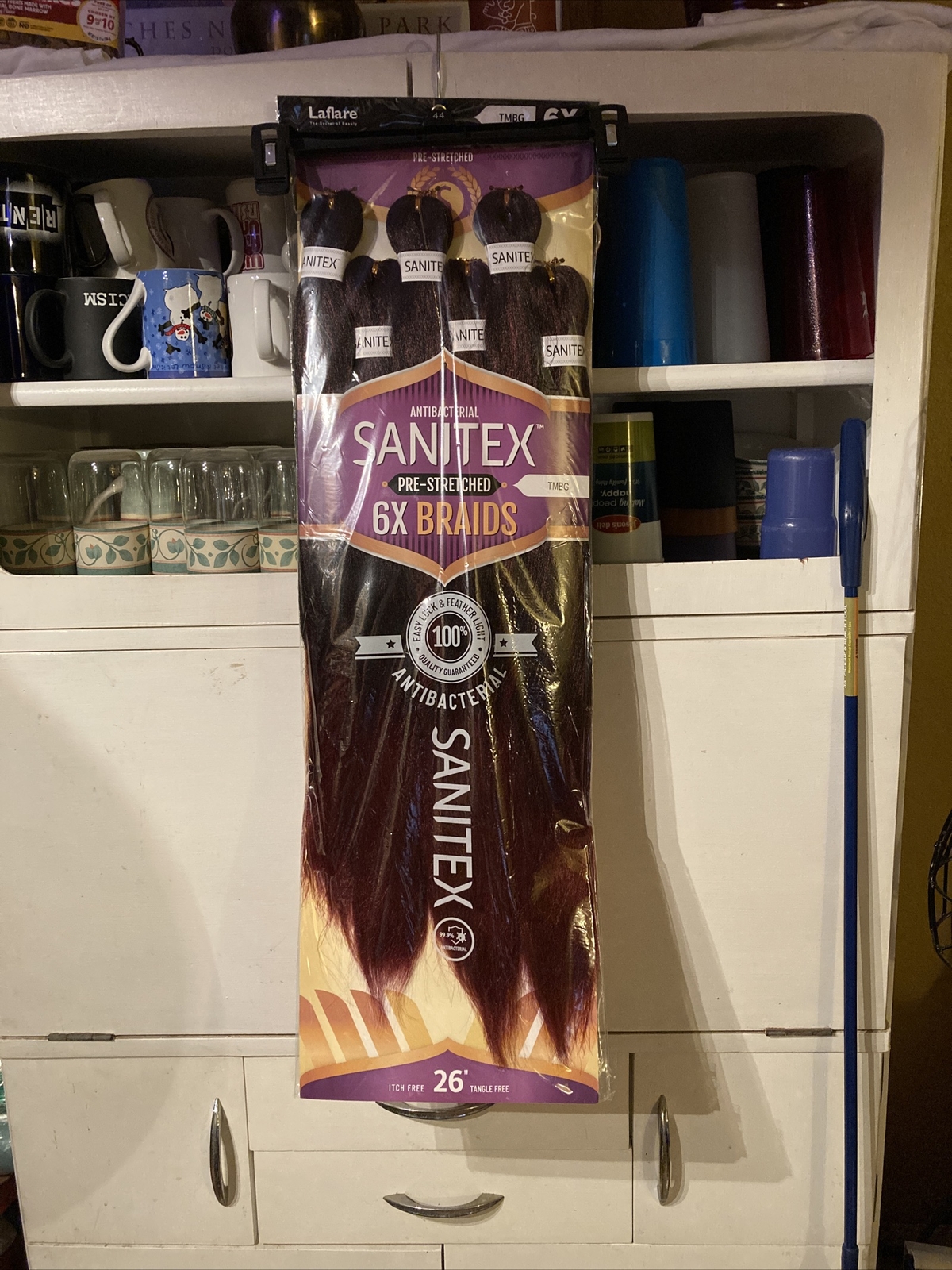 La Flare SANITEX pre-Stretched 6X Braids TMBG-beautiful Ombré Black To Burgandy