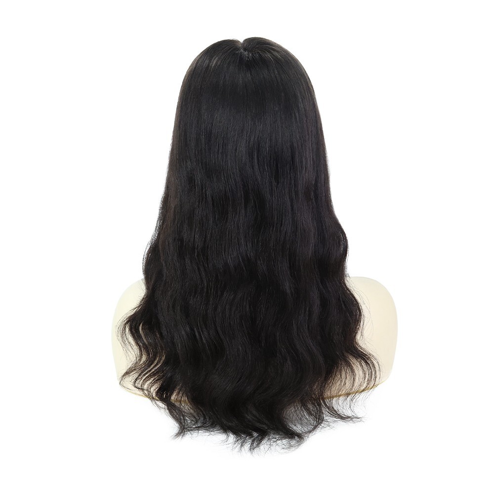 Women Topper Human Hair Replacement French Lace Front Hair Pieces Systems Q6L