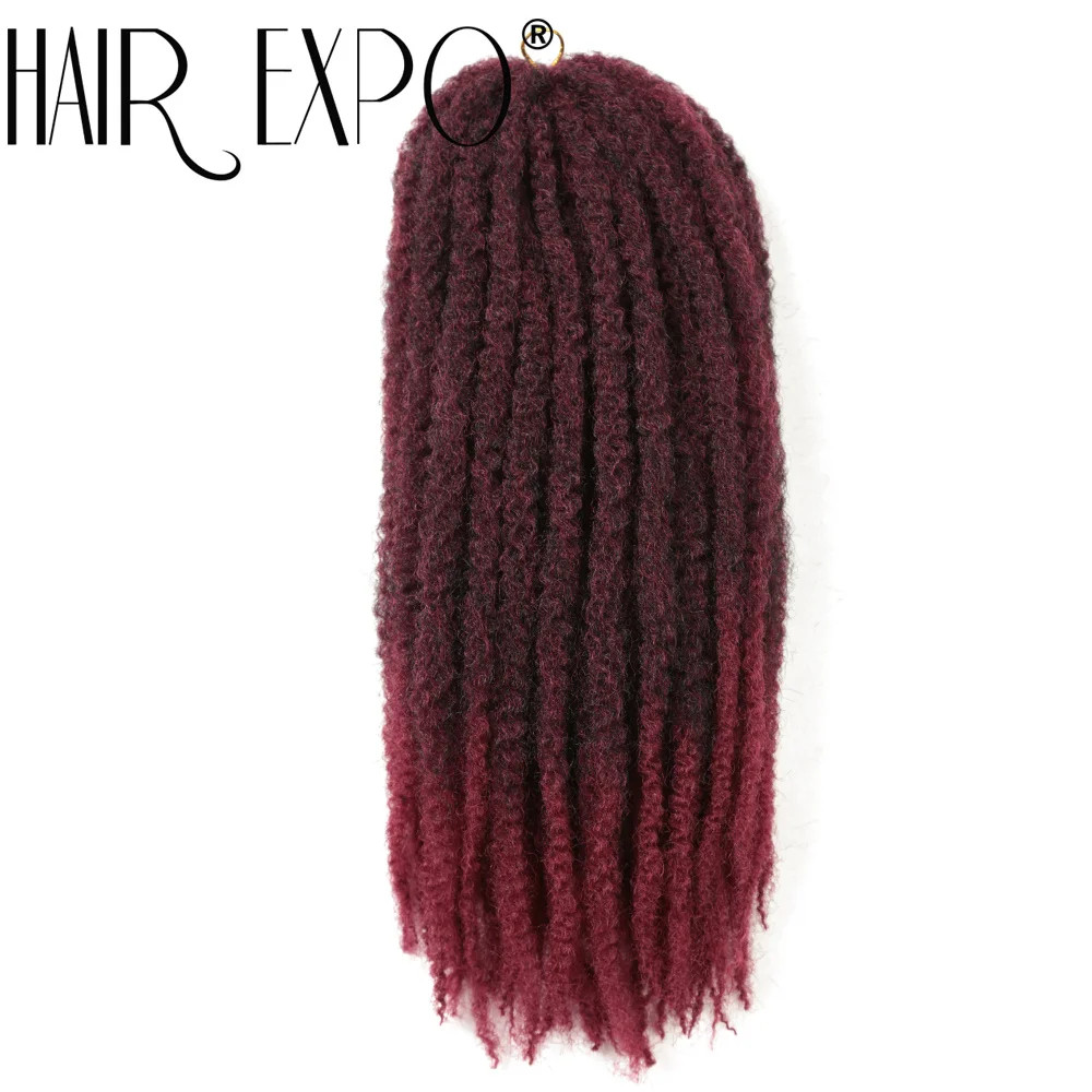 18 Inch Ombre Marley Hair Synthetic Braiding Hair for Afro Kinky Twist Braiding