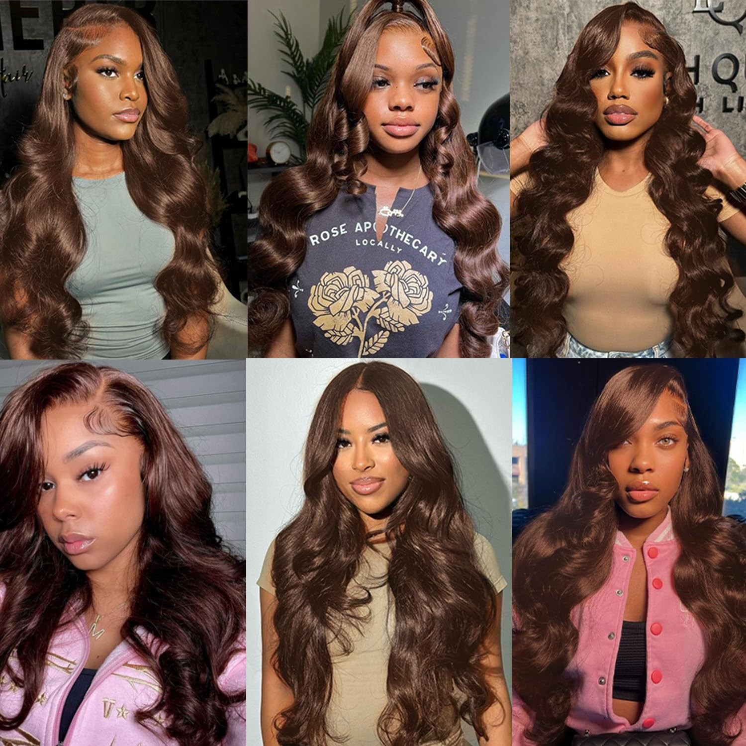 Isufer Chocolate Brown Lace Front Closure 4X4 Human Hair 20 Inch Body Wave