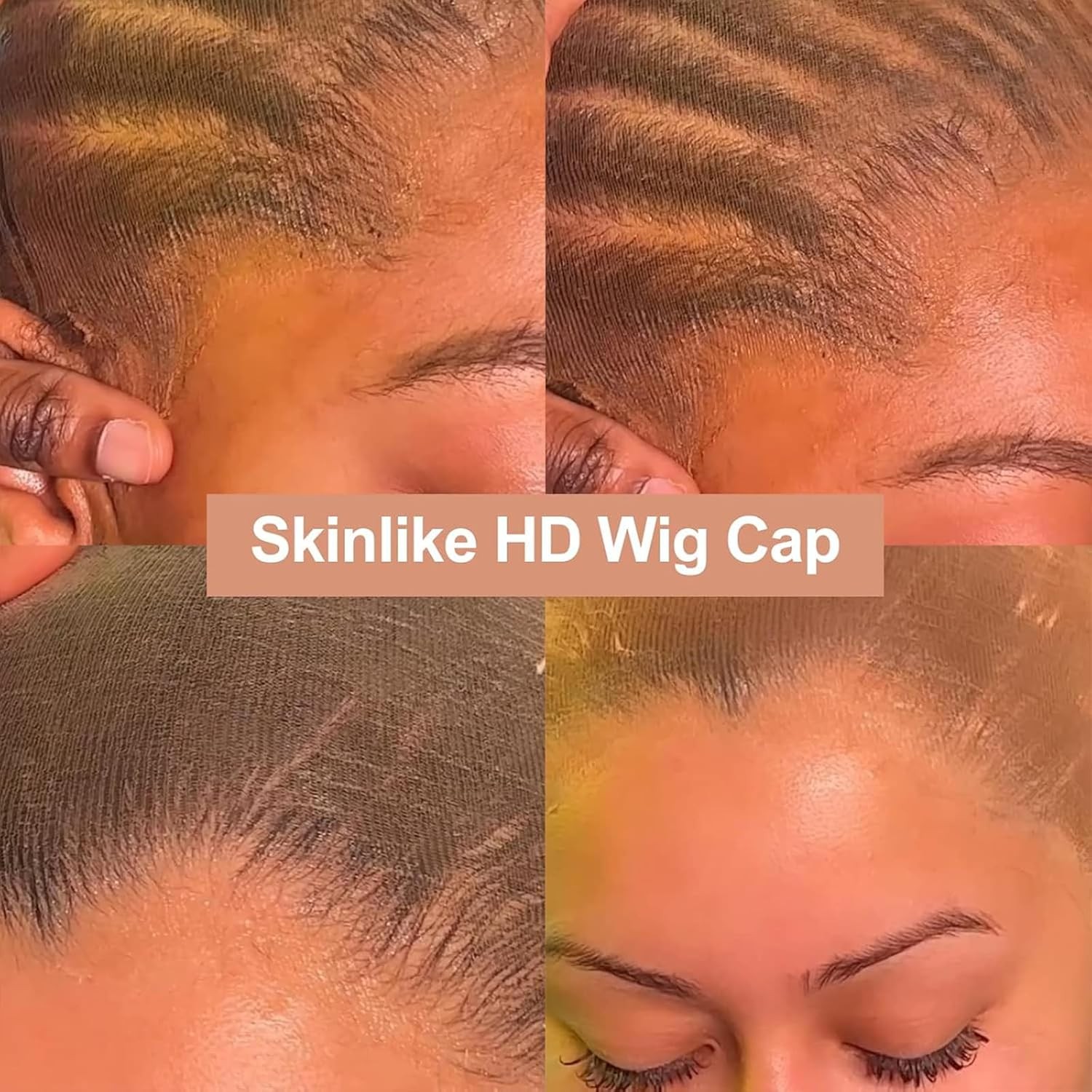 BEEOS Skinlike HD Wig Cap, 4 Pieces Invisible and Sheer 4 Pieces, Cap