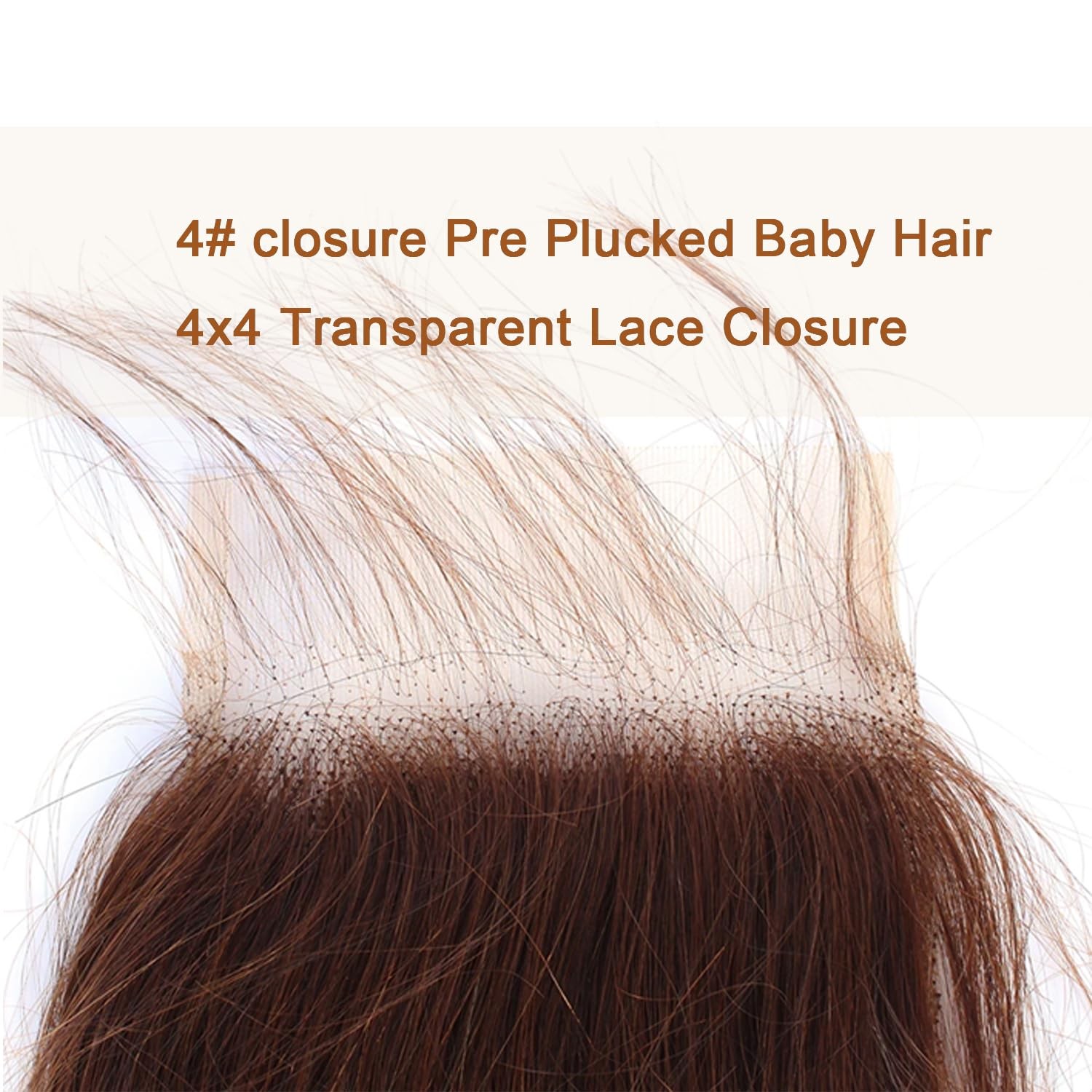 Isufer Chocolate Brown Lace Front Closure 4X4 Human Hair 20 Inch Body Wave
