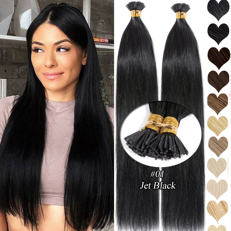 Brown Pre Bonded I tip Hair Extensions 100S 200S Remy Real 100% Human Hair 100gr