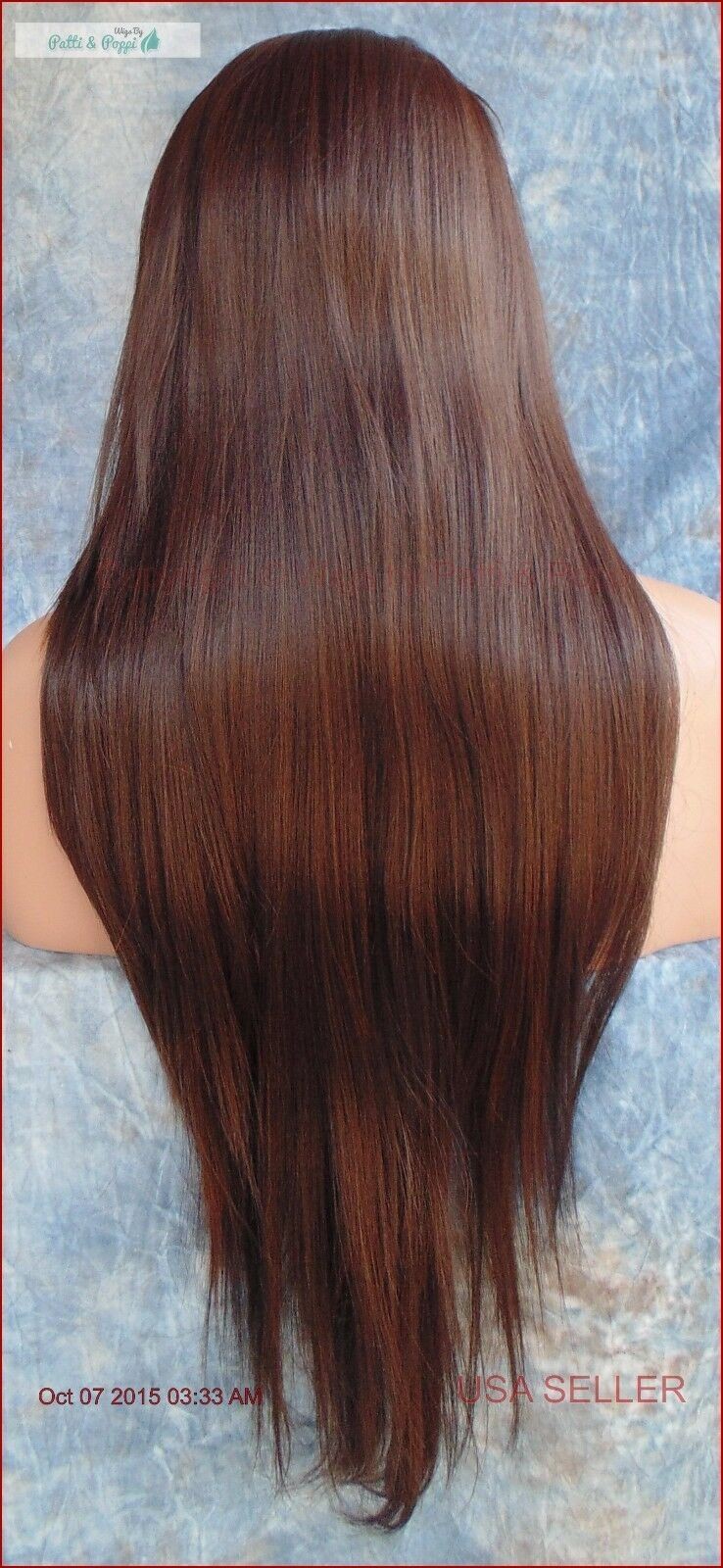 LONG SILKY STRAIGHT HEAT SAFE LACE FRONT WIG CLR FS4.30 LUSTROUS SEXY 156
