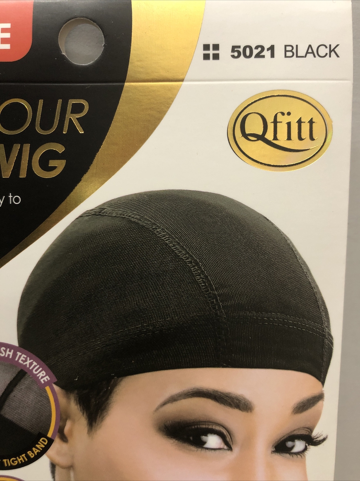 Qfitt Stretch Wig Cap Mesh Dome Style X-Large #5021 ~ Black
