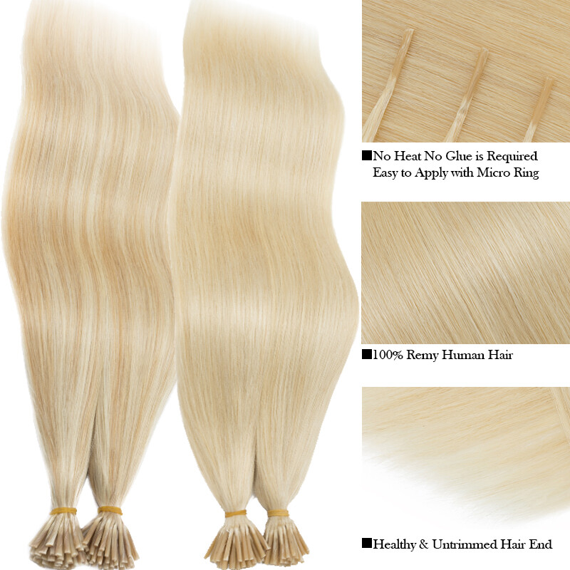 Itip Micro Loop Bead Tip Stick I Tip 100% Remy Human Hair Extensions Thick 1G/S