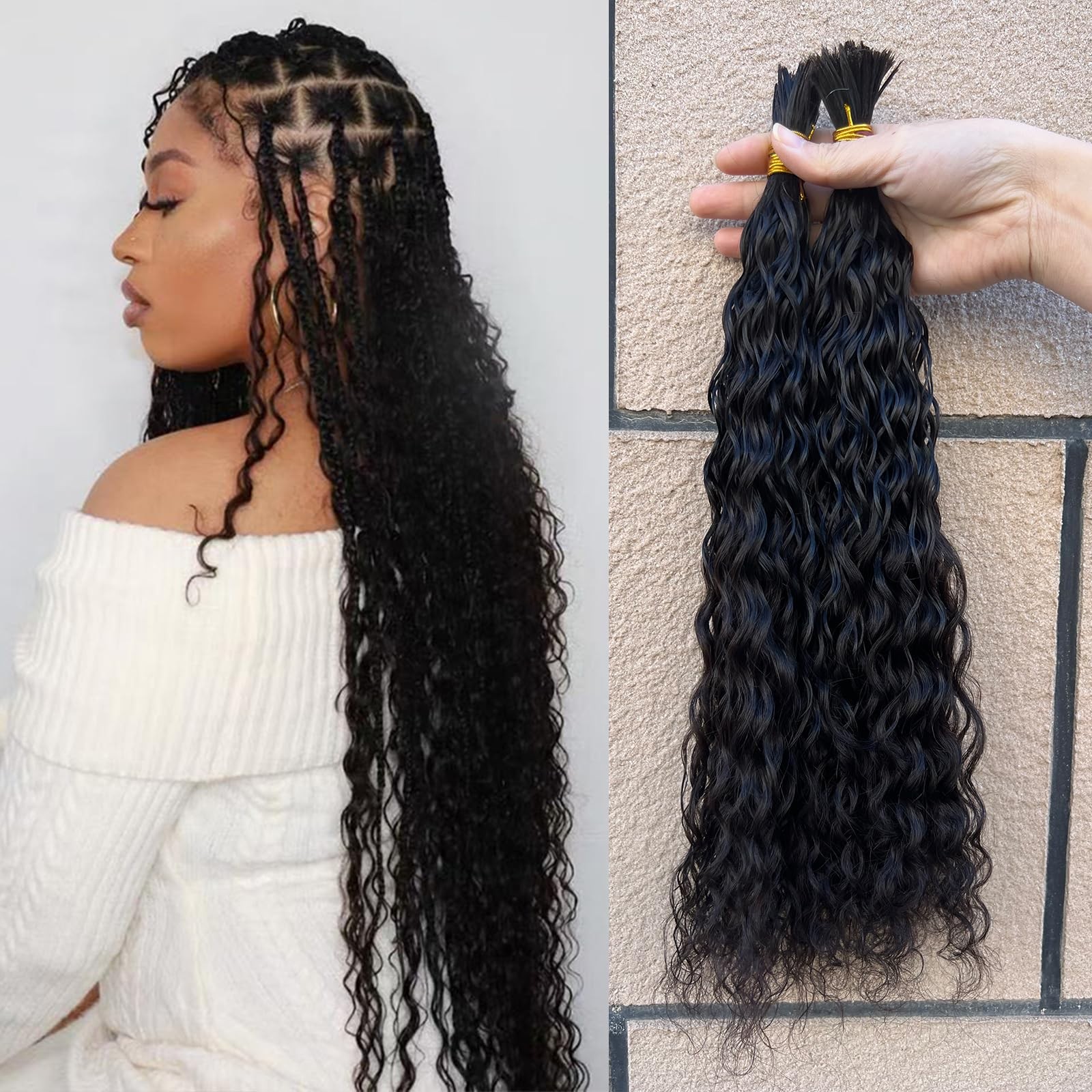 Charming You Bulk Pre Divided Human Hair For Crochet Boho Braids Extensions
