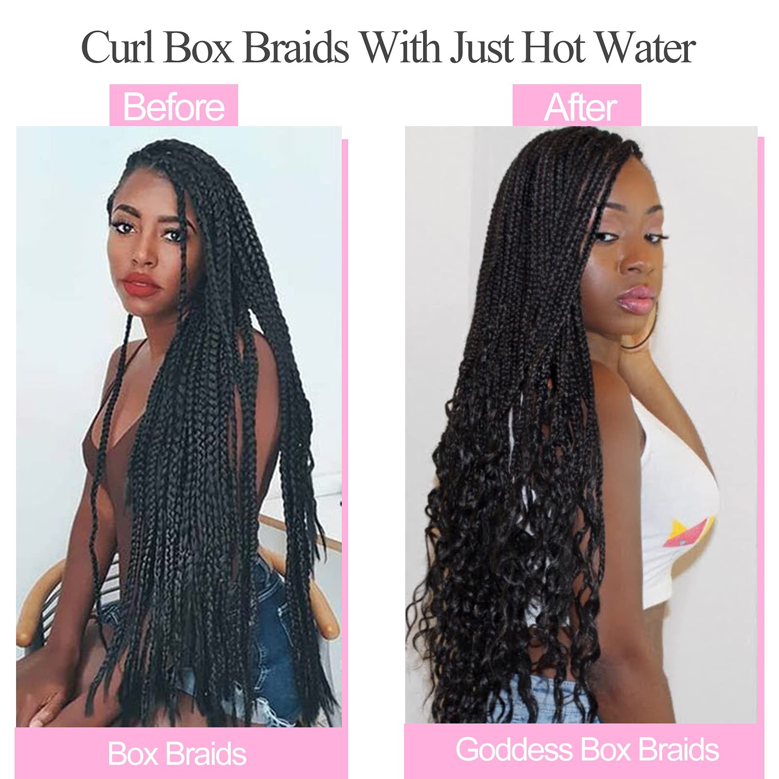 Union Beauty 36 Inch Braids Crochet Hair 8 Packs Pre-Looped Goddess