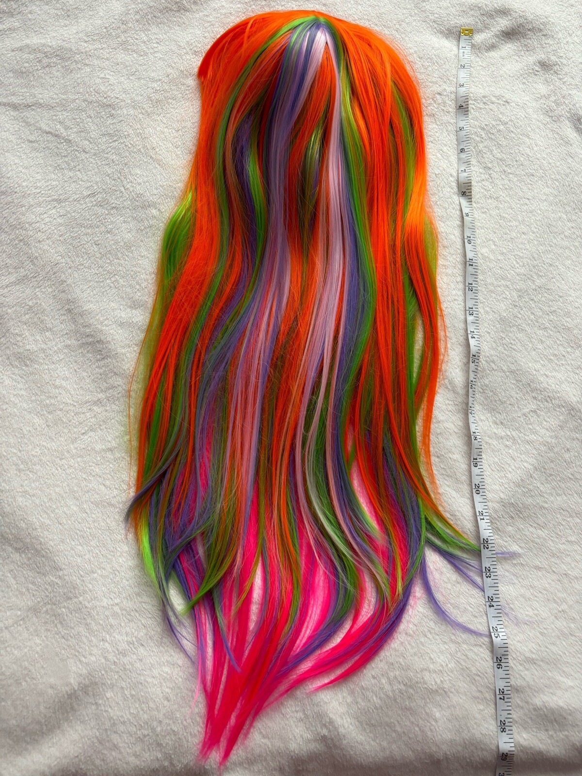✨ HIGH QUALITY SYNTHETIC HAIR PRIDE WIG WITH BANGS 30 INCHES NEON EXTRA LONG ✨