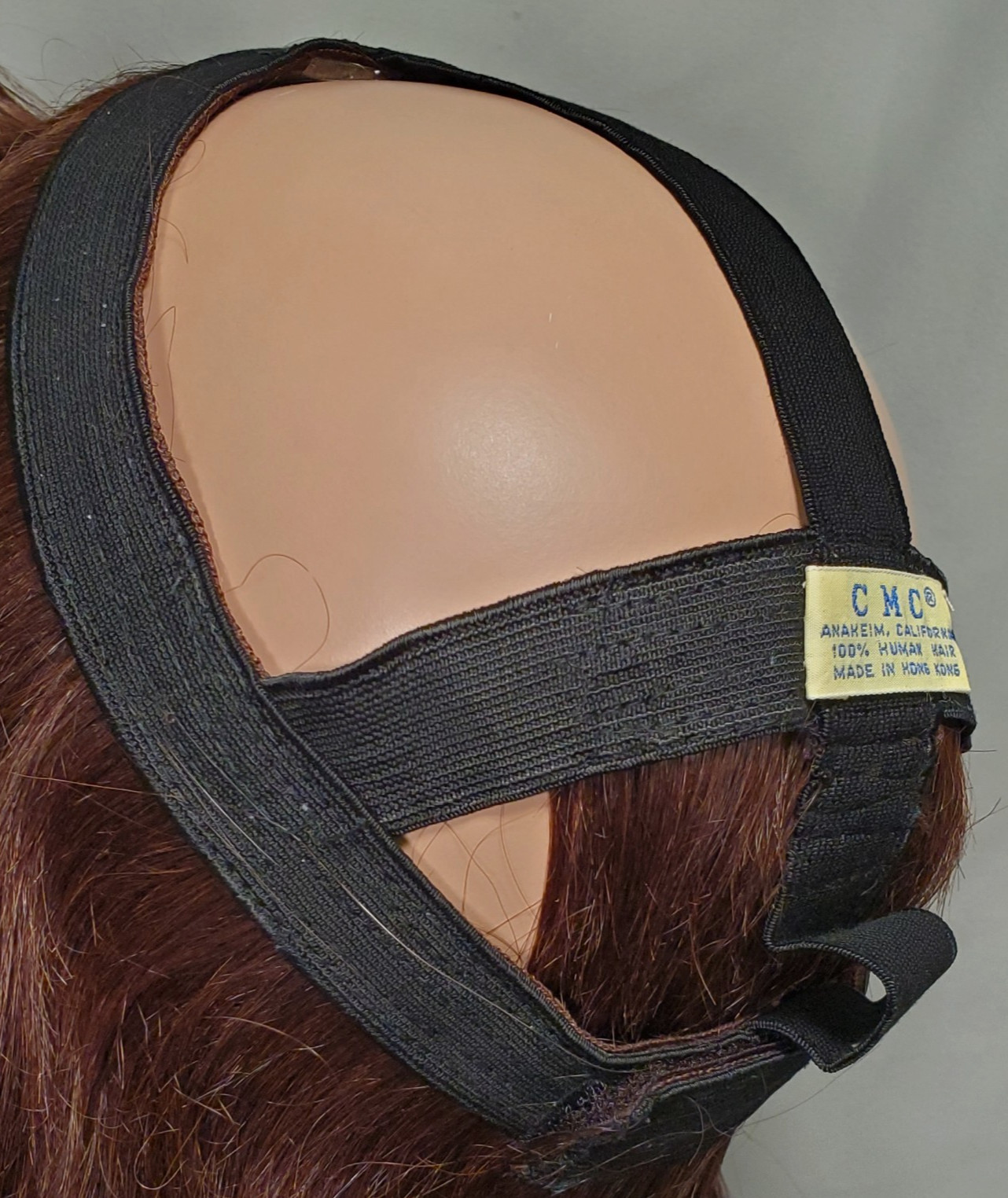 CMC Human hair Halo Bangs 4 Warm Brown NWOT Display (Hat NOT included)