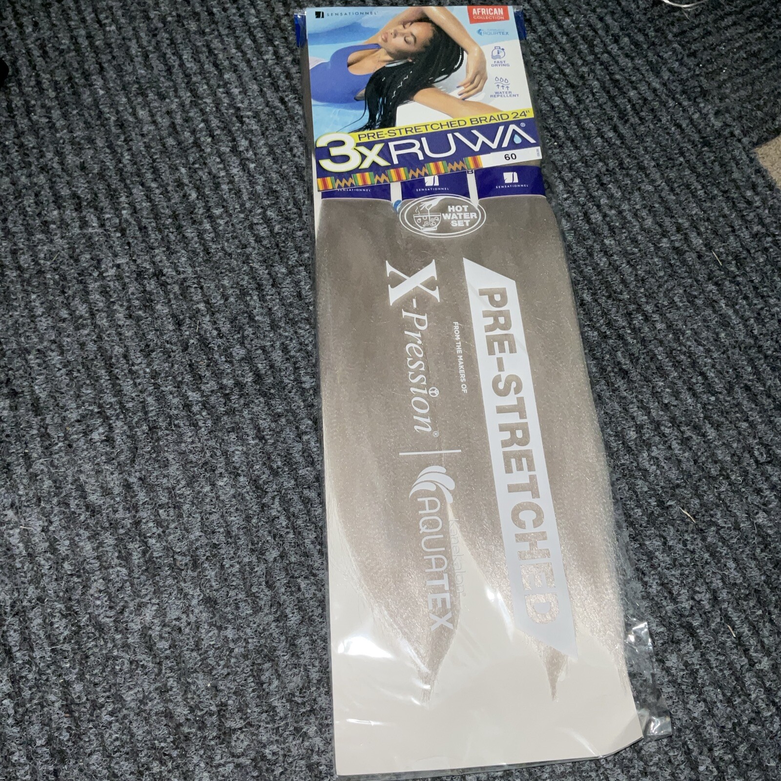 3X Ruwa Braid 24″ Sensationnel Xpression Pre-Stretched Hair COLOR 60