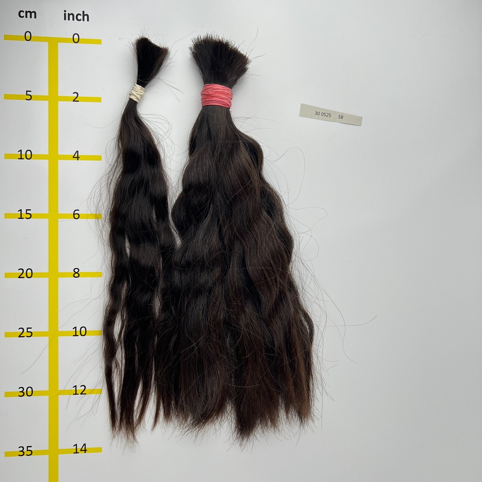 European hair, cut hair, raw hair, Medium Brown, 12”-14”, min. 100 gr.,virgin