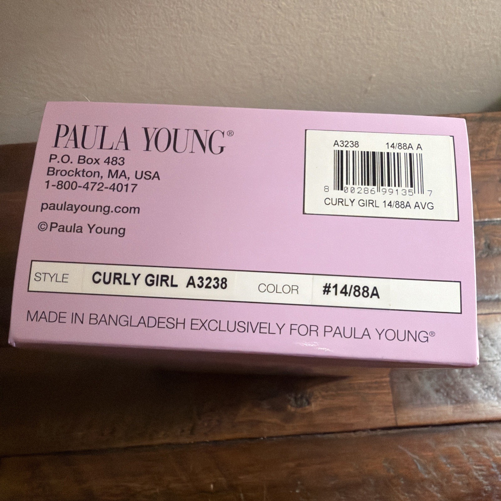 Paula Young Wig Wigs Curly Girl Claw Clip on Color 14/88A Blonde A3238