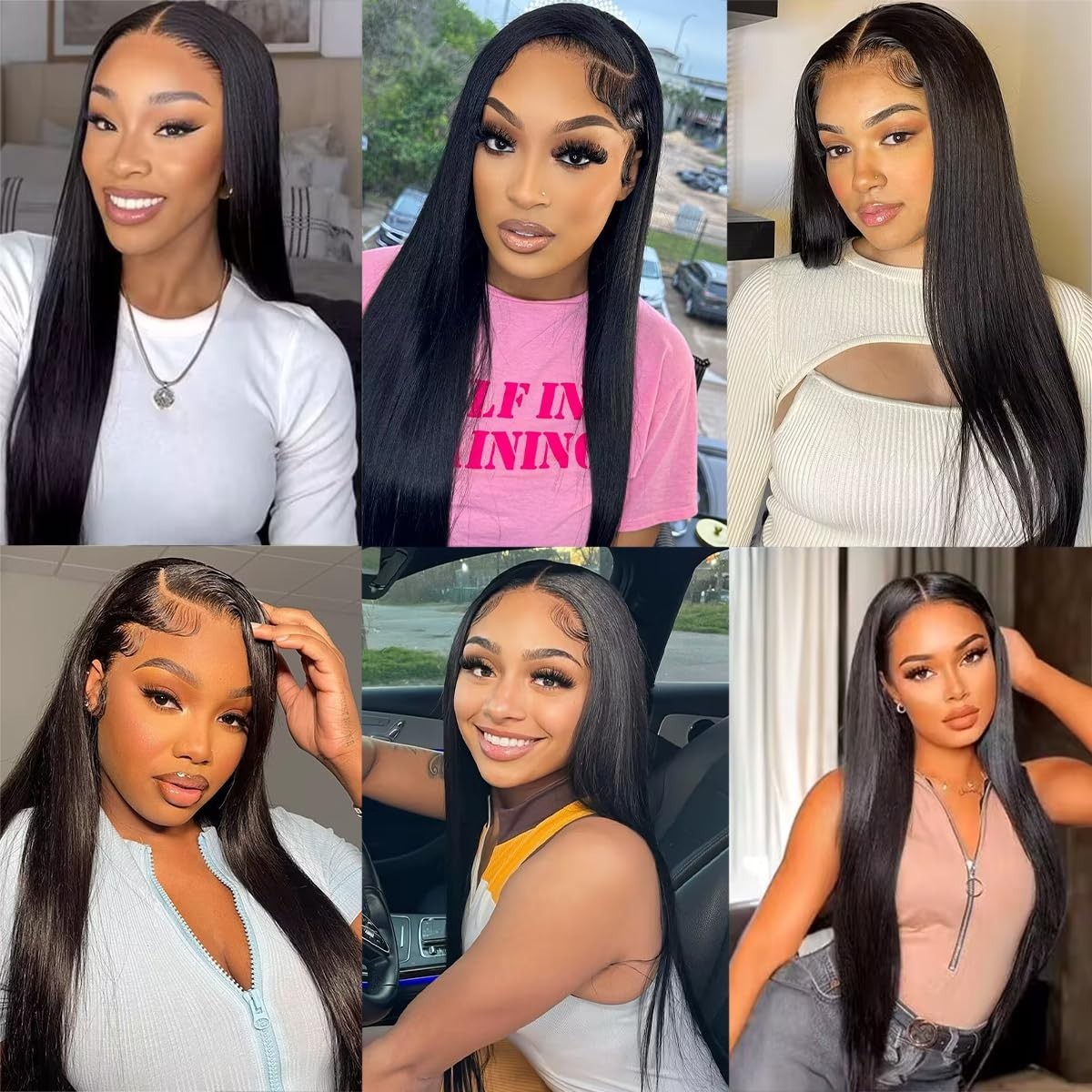 Glueless Wigs Human Hair Pre Plucked Pre Cut 4×4 HD Lace Closure Wigs Straight
