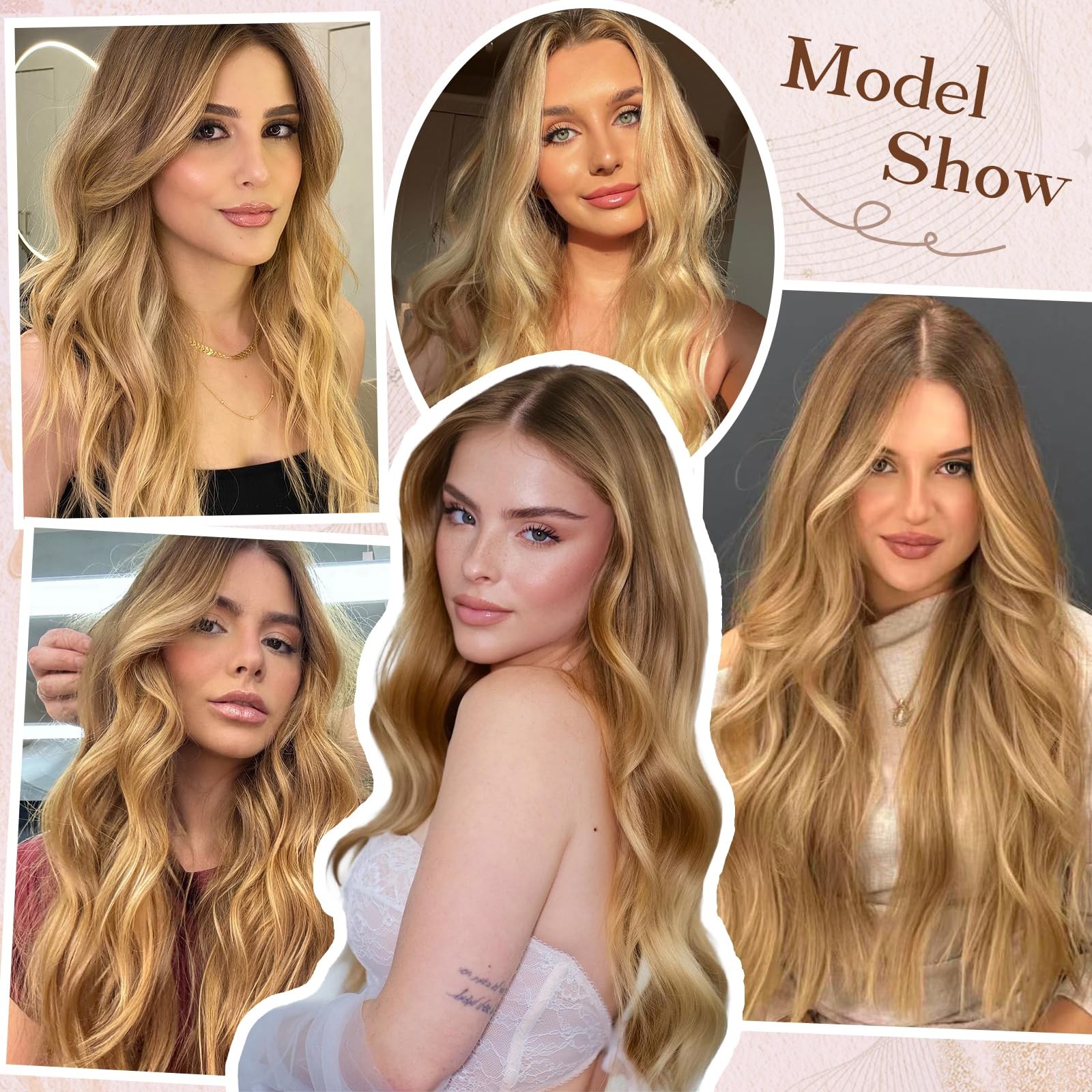 Eliysako Microlink Hair Extensions Human Hair 50G/Pack Natural Blonde 16Inch