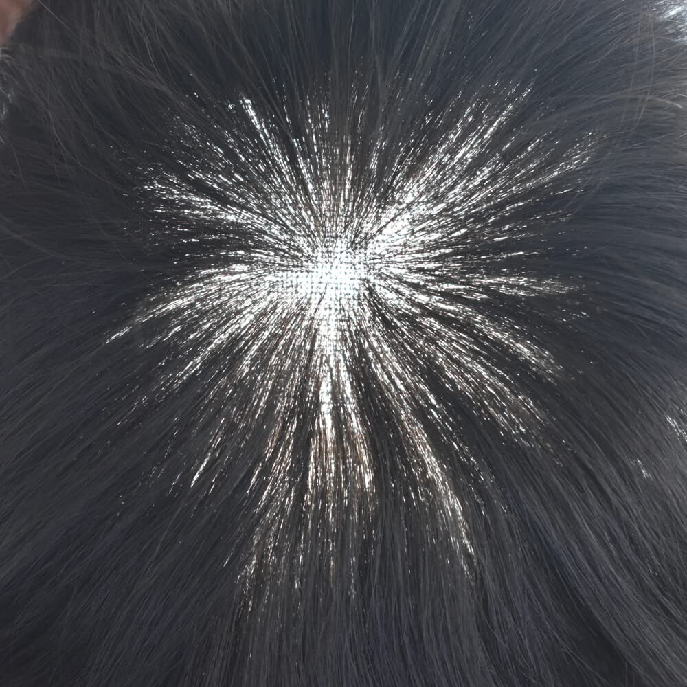 MensToupee Hairpieces French Lace Front Poly Lace Skin Hair Replacement Systems