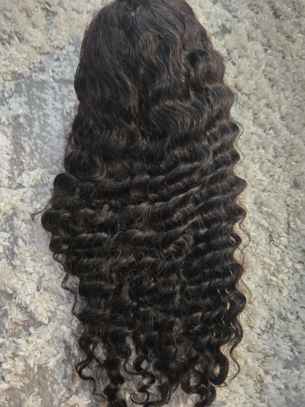 100% Human Hair Wig Deep Wave 18 inches 5×5 HD Lace Front