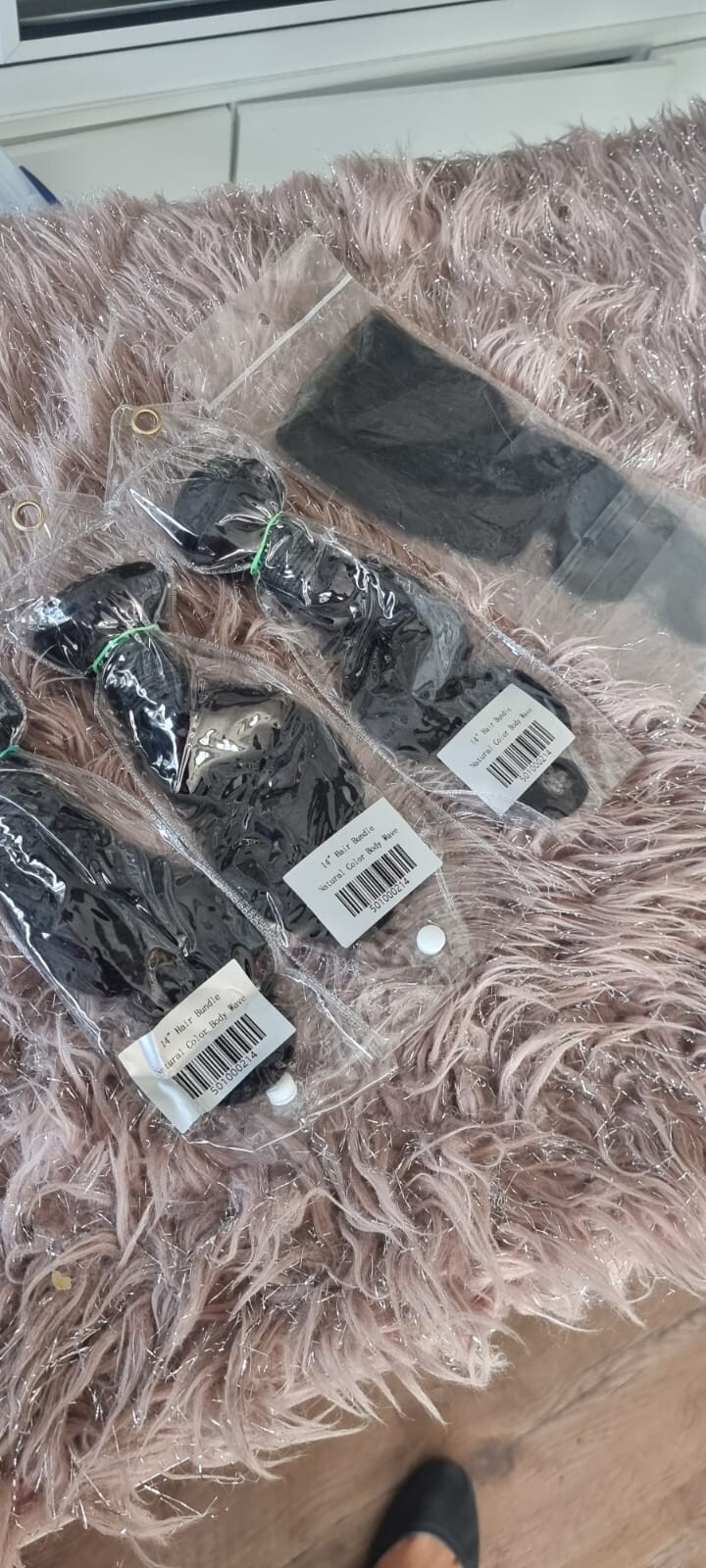 12A BRAZILIAN VIRGIN HUMAN HAIR BODY WAVE BUNDLE 14+14+14&14INCH 4×4 CLOSURE 1b#