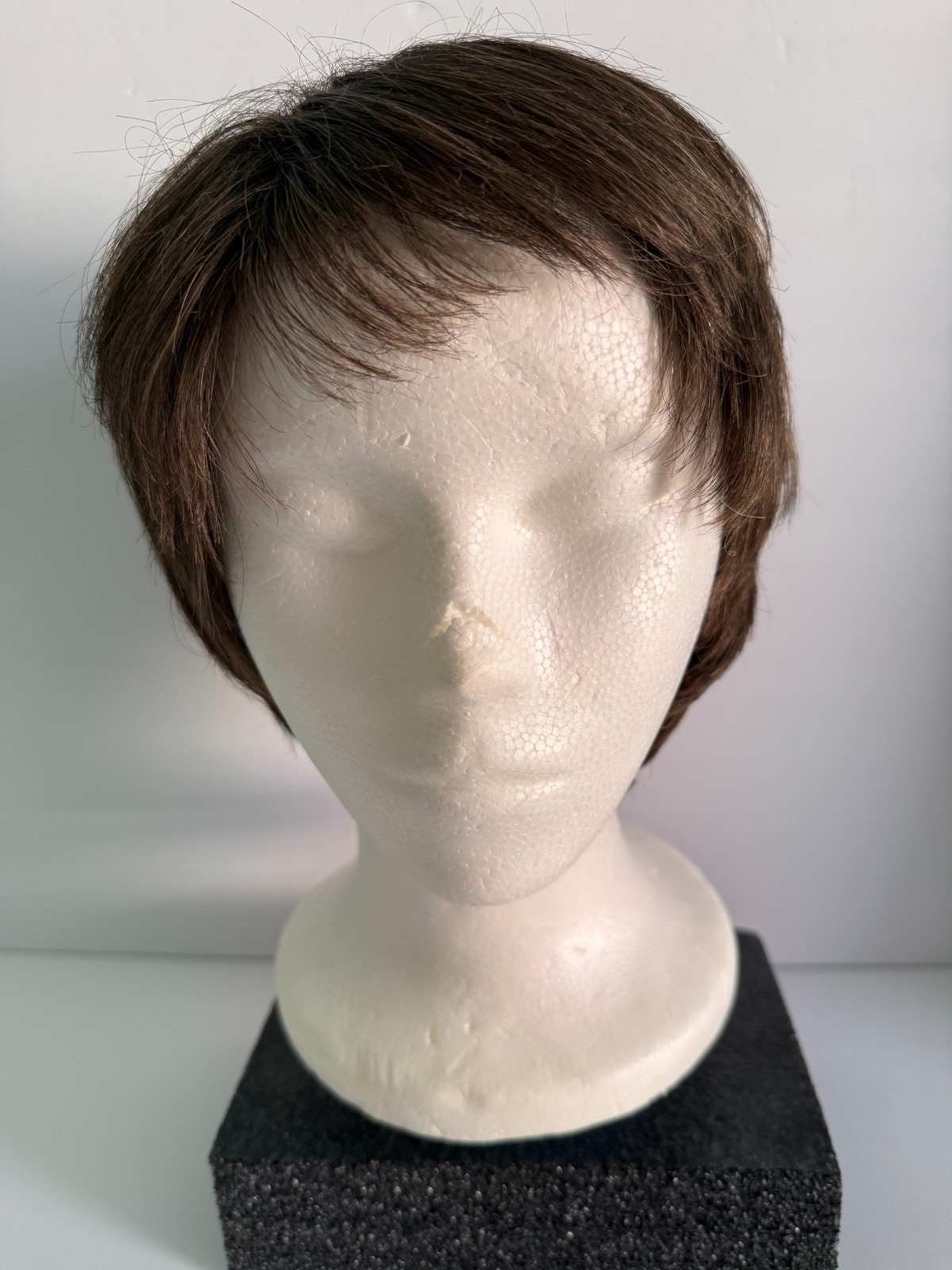 Tony of Beverly Wig Modacrylic Fiber Dark Brown Short Pixie Clean!