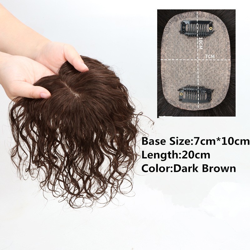 Wavy 100% Human Hair Toppers for Women with Thinning Clip in Hairpieces