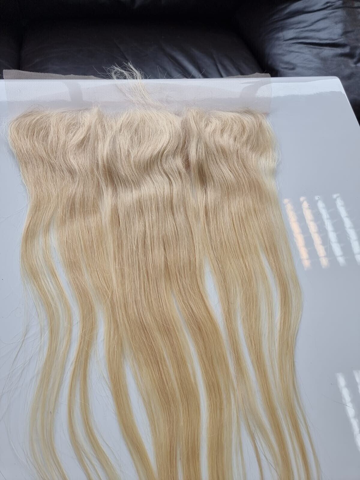 26″EXTRA LONG Brazilian Virgin Human Hair STRAIGHT BLONDE 613# 13X4 Lace Frontal
