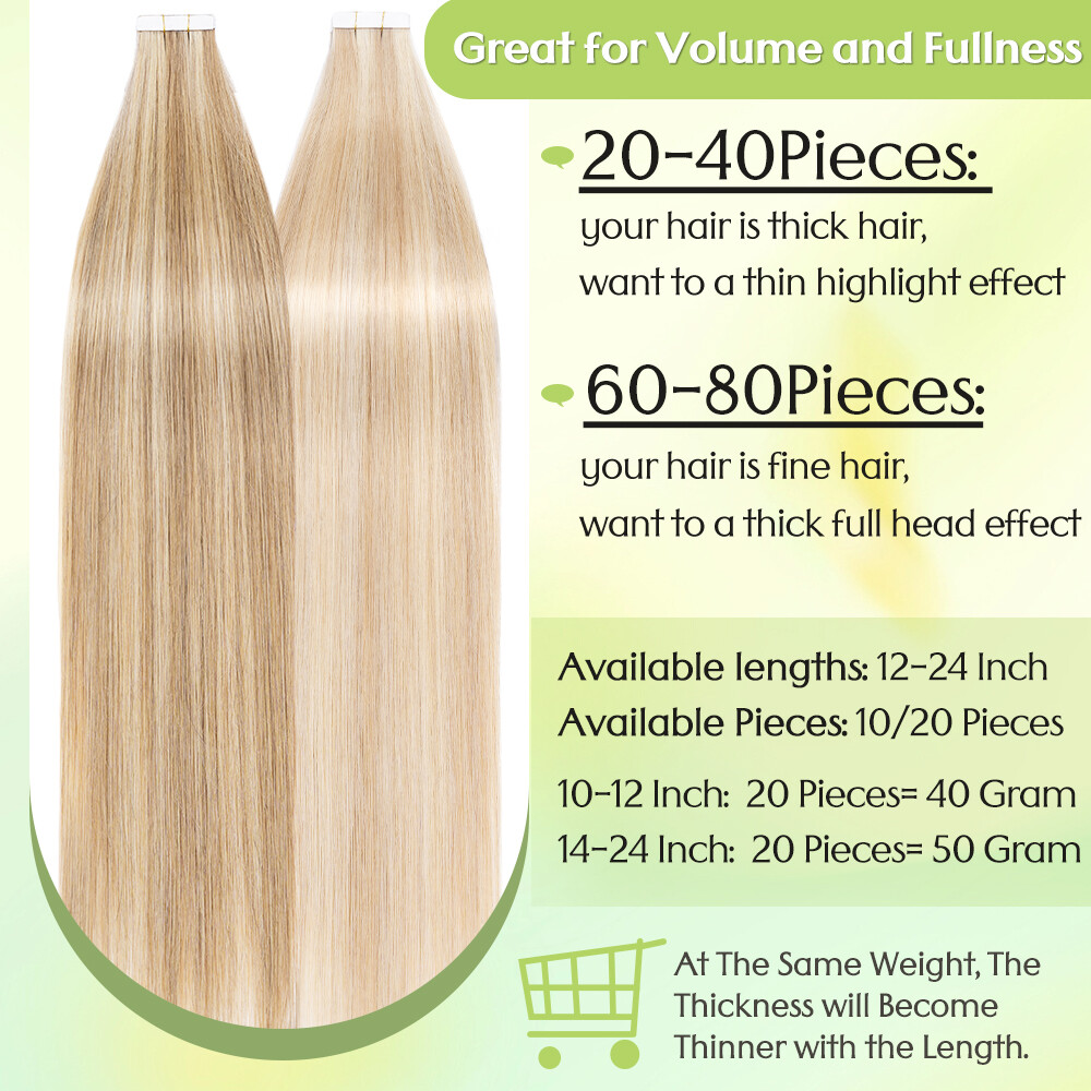 100% Real Remy Hair Tape In Russian Human Hair Extensions Skin Weft Ombre Brown