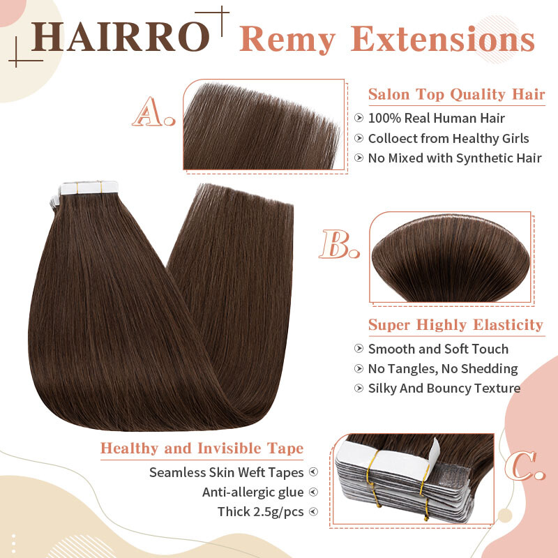 9A Tape In Double Drawn 100% Real Remy Human Hair Extensions Seamless Skin Wefts
