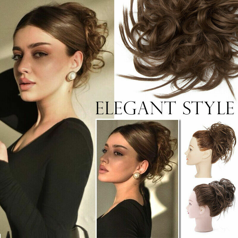 Extra Thick Messy Bun Hairpiece Scrunchie As Human Hair Extension Real Ponytails