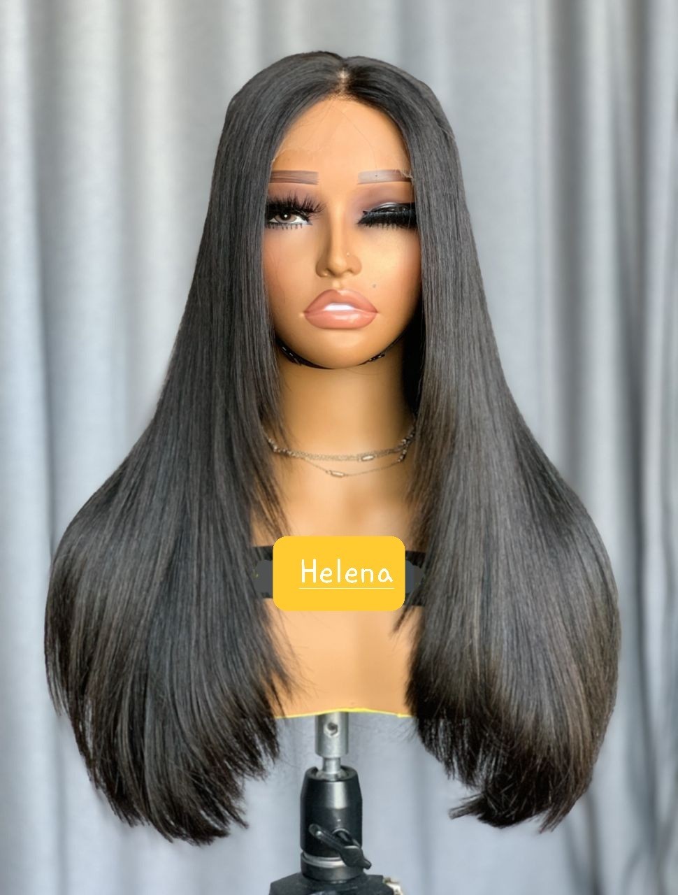 100% Human Hair, Layered 5×5 HD Lace Closure Wig, SDD, Straight, 210% density