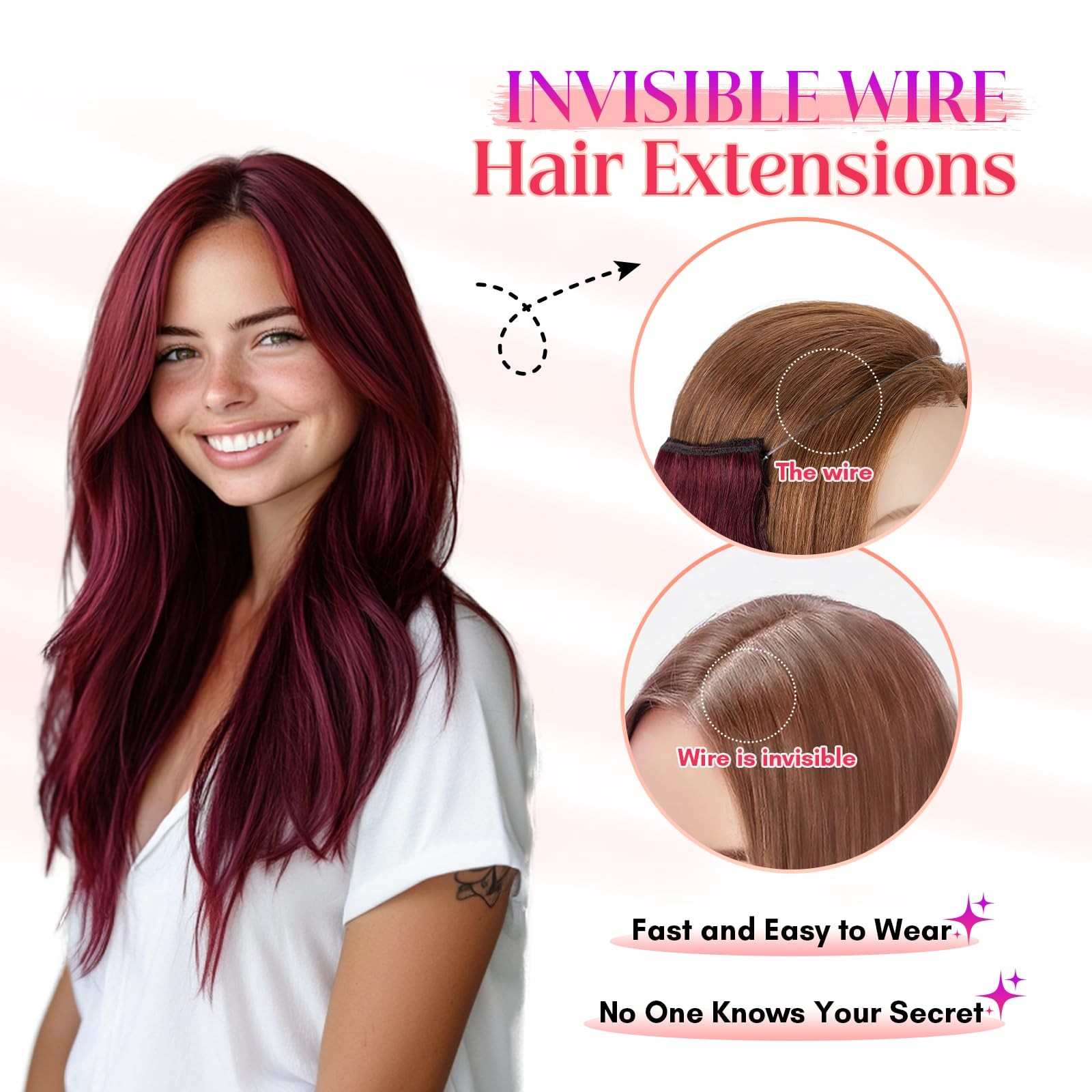 Rich Choices 100 Real Human Halo Hair Extensions For Women Remy Halo Extension