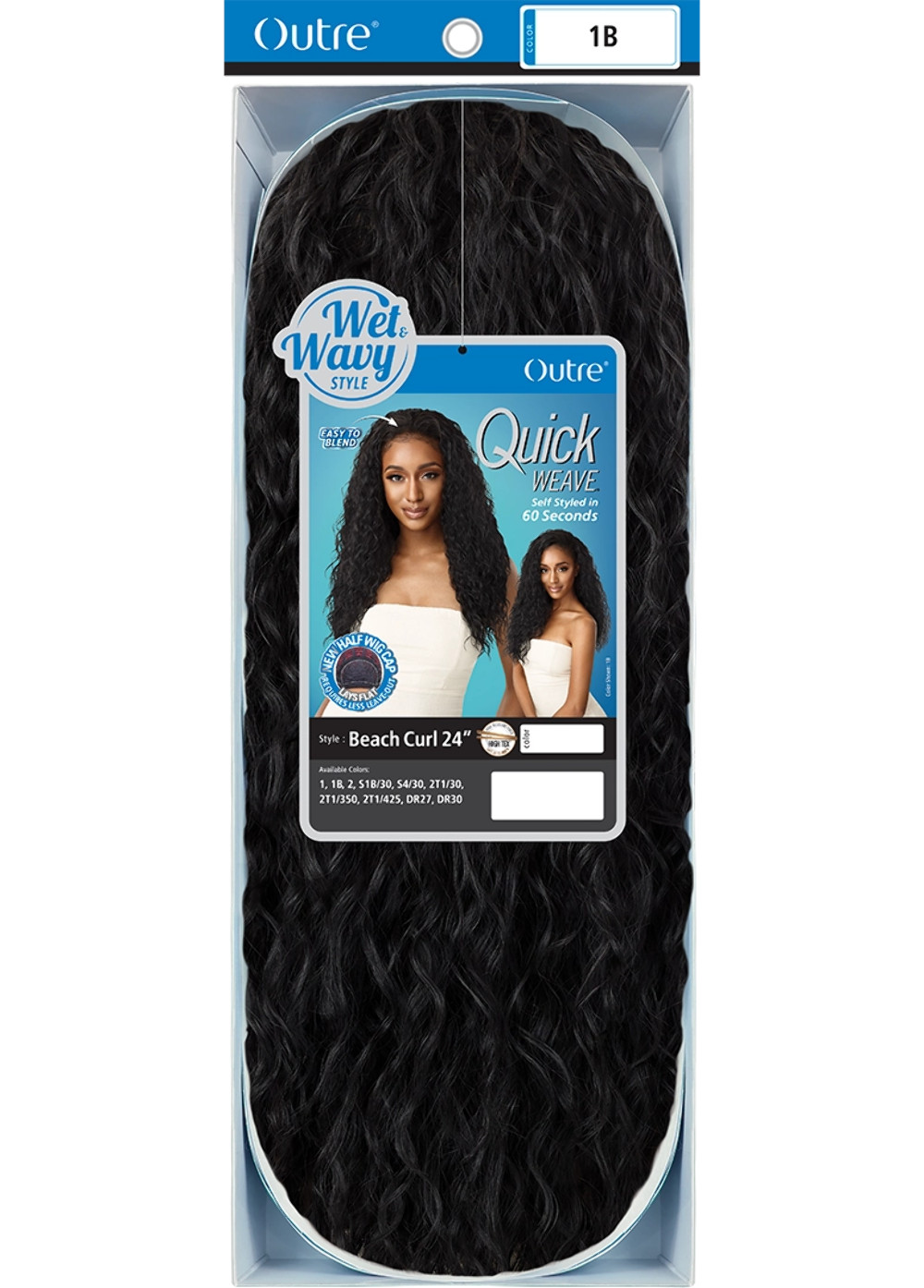 Outre – Quick Weave Half Wig BEACH CURL 24″