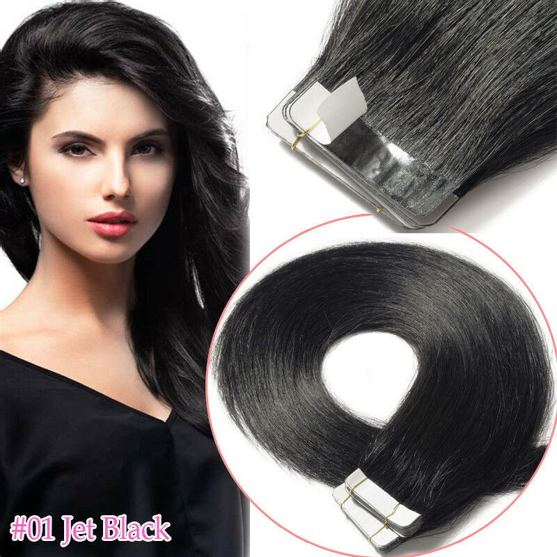 Premium Tape in Human Hair Extensions 100% Real Remy Seamless Brazilian Hair 40P