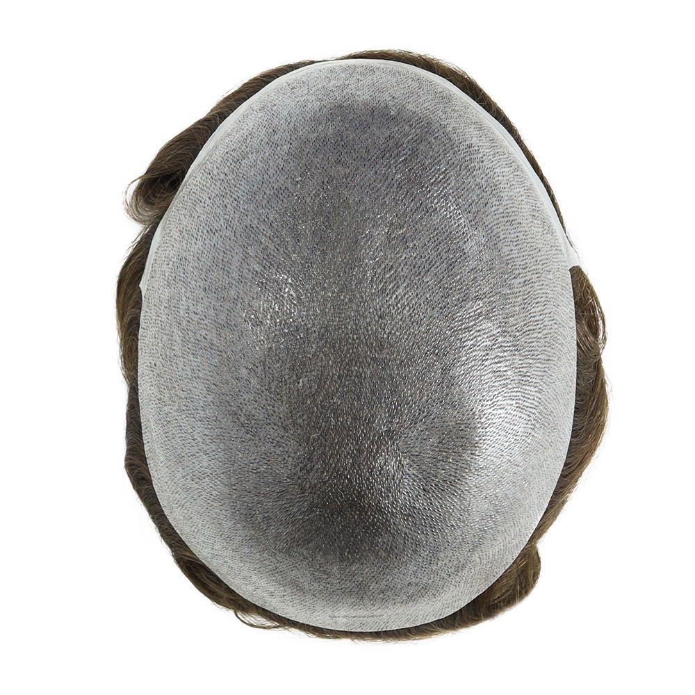 Mens Toupee Human Hair Replacement System 0.05mm Thin Skin BIO Hairpieces Mirage