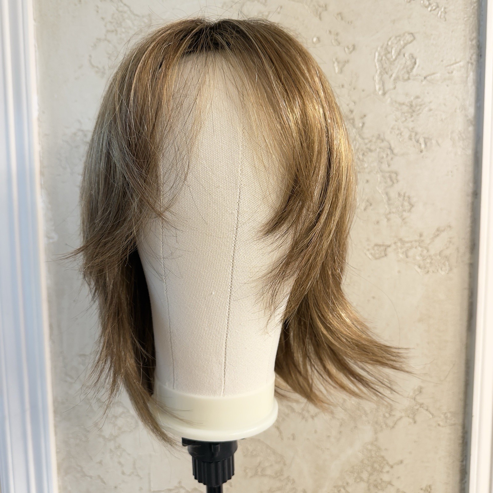 Godiva’s Secret Katie Wig Rooted Mochaccino Layered Shag w/ Bangs w123
