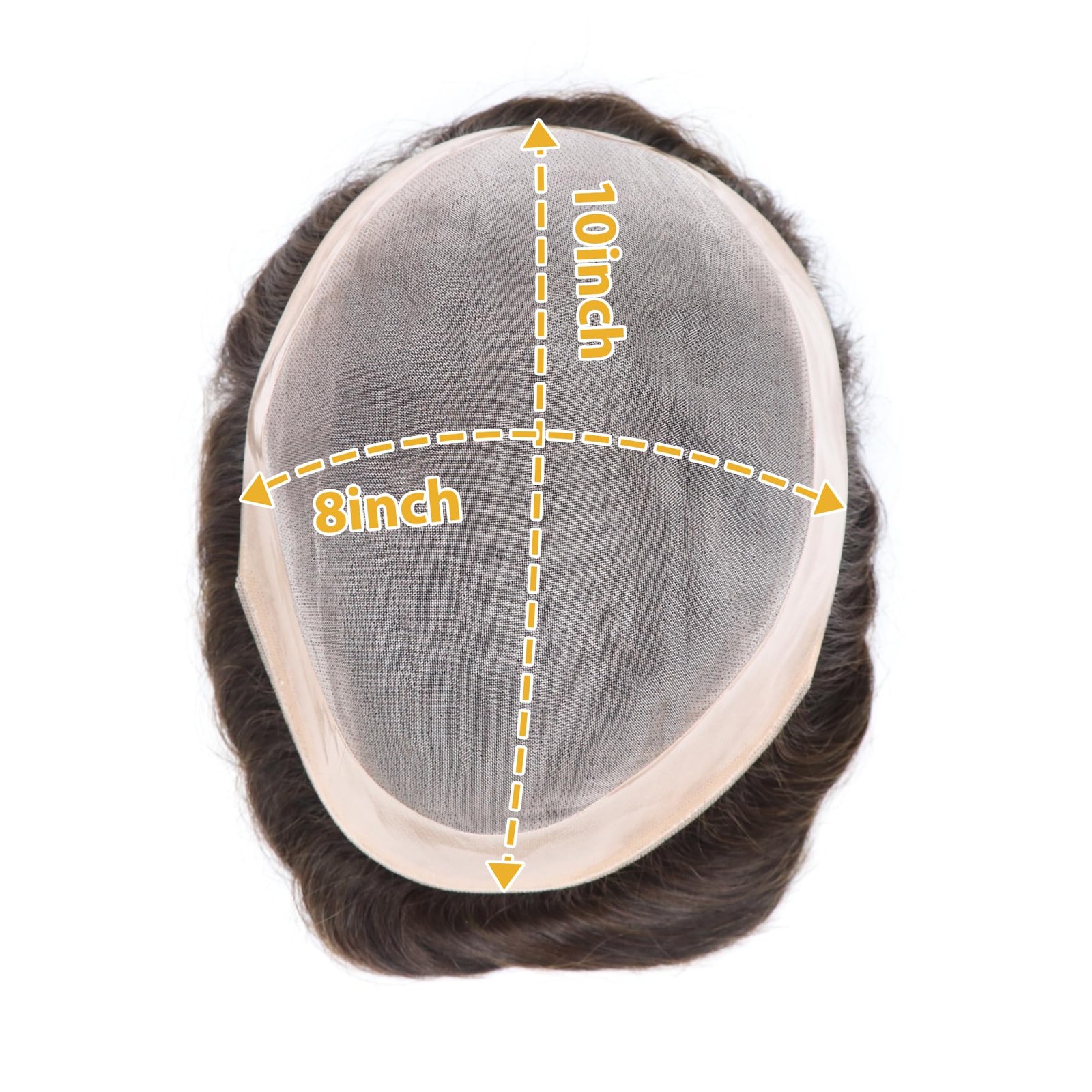 Lumeng Hair Replacement System For Men Toupee For Men Dark Brown 8X10 Inch